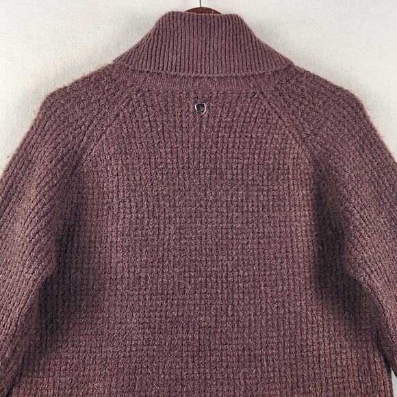 Kuhl “Sienna” Sweater Women’s SZ XS Burgandy Turtleneck Waffle Knit Oversized - Picture 7 of 13